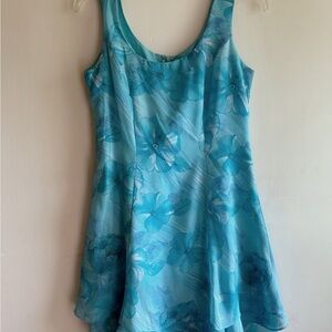 Georgiou Floral Blue Sleeveless Dress